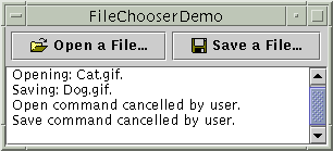 A program that brings up an open or save file chooser
